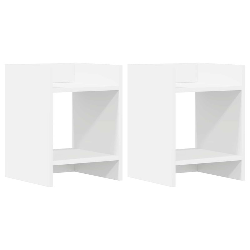 2 Tier Plant Stand Set of 2, 40cm H x 30cm W x 30cm D, White