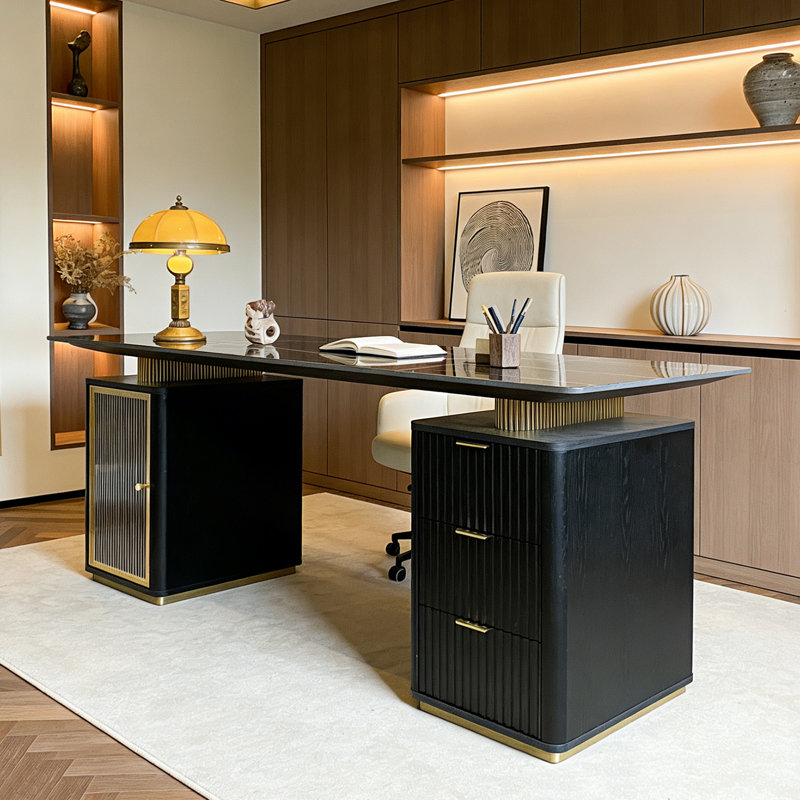 Bureau de direction de 71 po de haute qualité, bureau d'ordinateur, bureau de chef, bureau à domicile, très facile à assembler