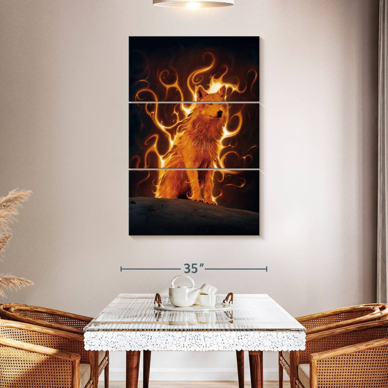Brampt Phoenix Wolf, 65" H x 42" W