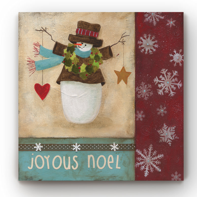 « holly berry noel », peinture sur toile enroulée sur toile, H 32 po x l 32 po x P 1 po