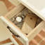 Retro White Rectangular Solid Wood Writing Desk