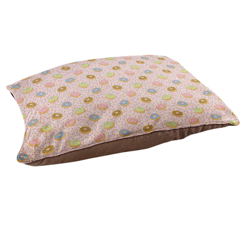 Coussin pour chien à l’extérieur Campion, Très grand (l 52 po x P 42 po x H 17 po), Rose bébé / bleu / brun