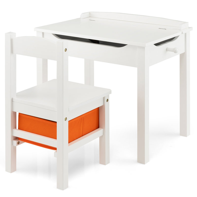 Anna-Marie Kids Solid Wood Round Play Or Activity Table and Chair Set
