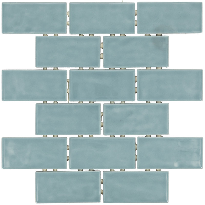 Carreau de mosaïque en céramique 2 x 4 Itona Tile (12 pièces par carton) (9,96 pieds carrés par carton), Bleu classique