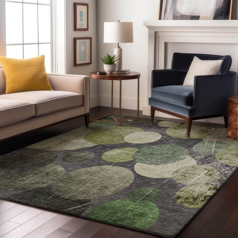 Tapis vert Cerrito AMF556 lavable à la machine de qualité supérieure, Rectangle 10 pi x 14 pi