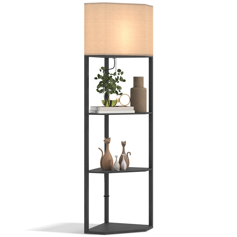 Lacarla 159Cm Column Floor Lamp, Black