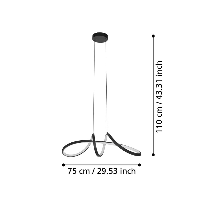 Enger 1 - Light Matte Black LED Pendant