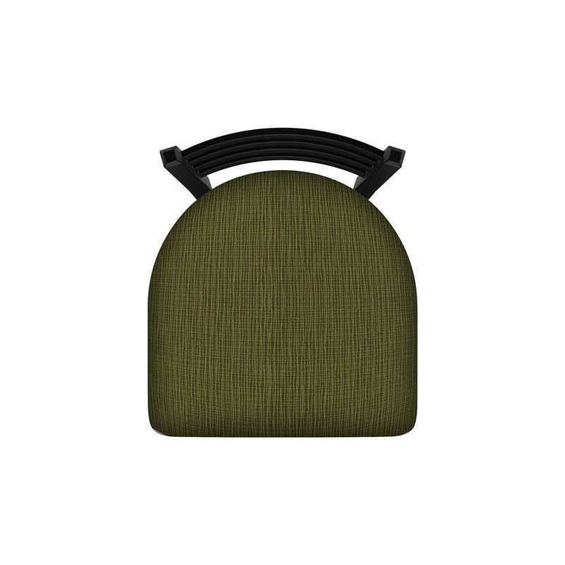400 Jackie Chair, Black Wrinkle, Fabric-Graph Parrot