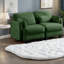 Canapé modulaire compact en chenille vert pour la maison Compression Modern
