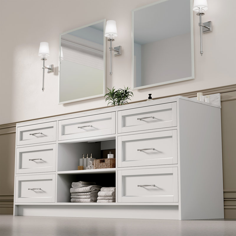 Armoire murale de salle de bain de l 26 po x P 77 po x H 39 po de couleur verte, Blanc