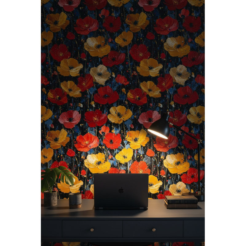 Papier peint floral abstrait