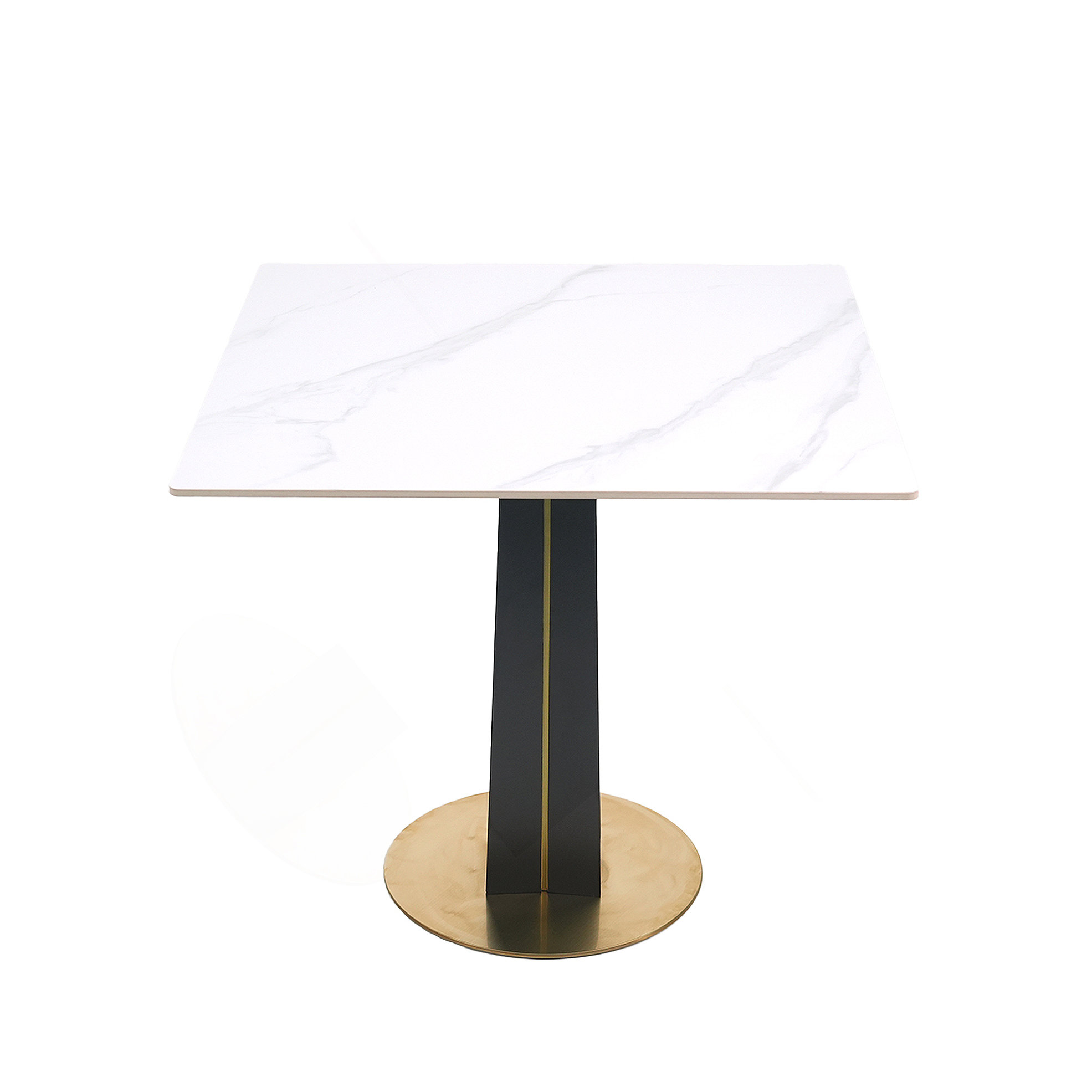 Ivy Bronx Modern Square Negotiation Table - 85cm Black Sintered Stone ...