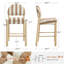 Lennon Upholstered 26.4'' Linen Counter Stool With Solid Wood Frame-993774929-982135610