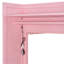 Lit simple superposé simple avec 4 tiroirs de rangement, rail suspendu, bande lumineuse et tablettes intégrées et 2 panneaux perforés, 3 couleurs disponibles, rose-130085096