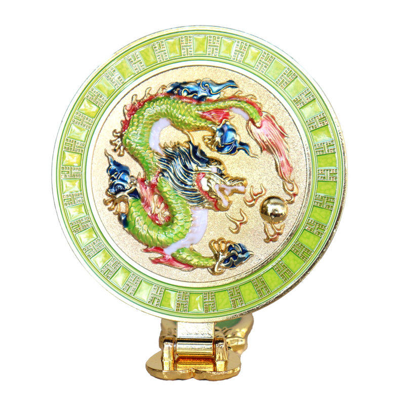 Miroir dragon avec sculpture mantra exaucant les vœux