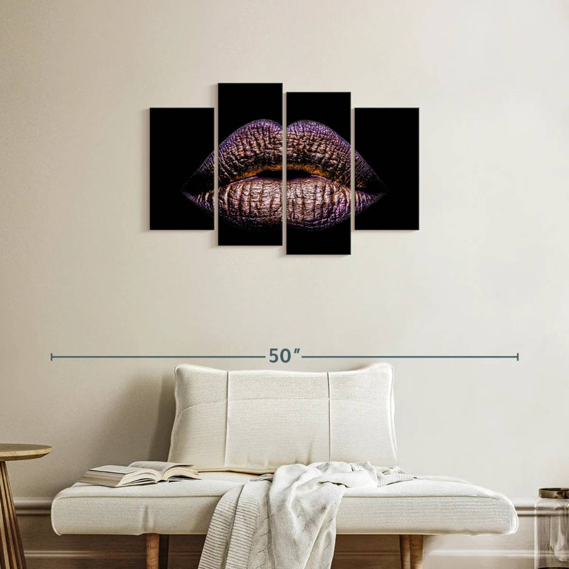 Shuttleworth Metallic Purple Lips, 22" H x 36" W