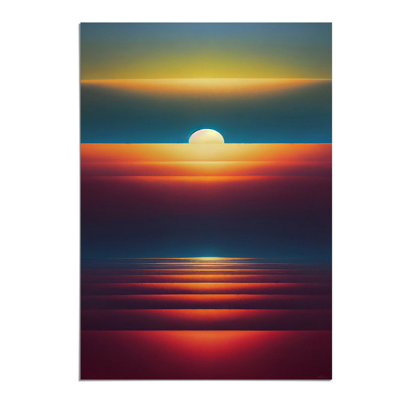 XV1022-5048X Vivid Abstract Sunset - Print, 42cm H x 29.7cm W, No Matte, Paper
