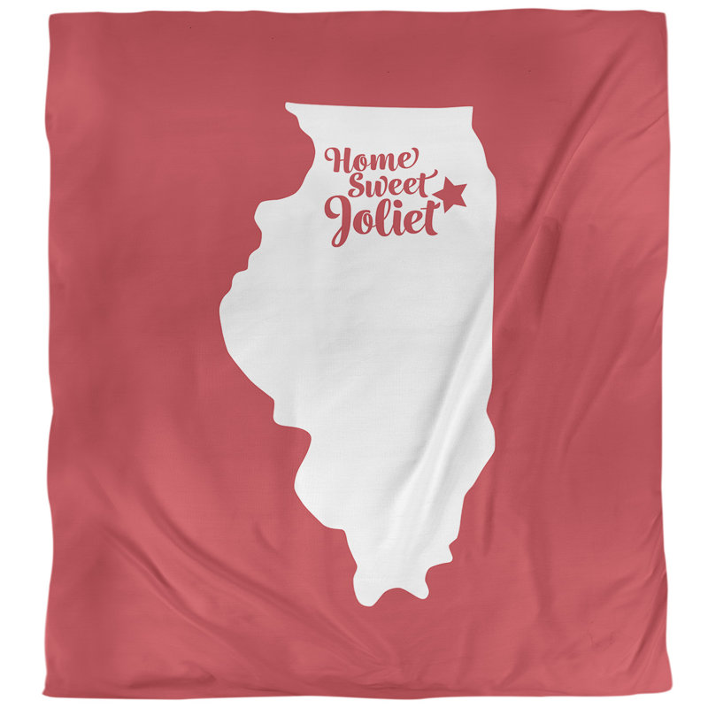 Housse de couette simple illinois Joliet, Housse de couette simple TG, Rouge, Microfibre