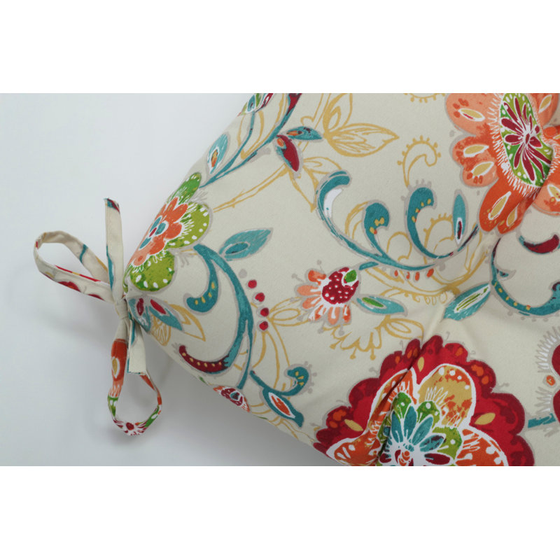 Outdoor Bench Seat Cushion, 48" W, Red/White/Blue