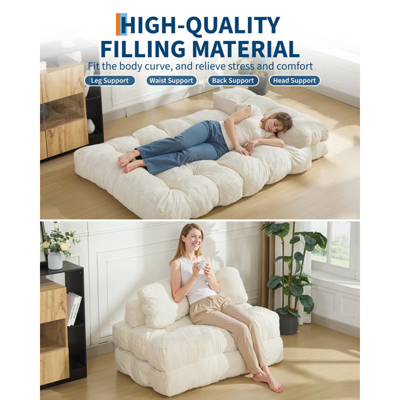 Full / Double 200cm Upholstered Convertible Sofa