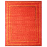 Hand-Knotted High-Quality Red and Red Area Rug