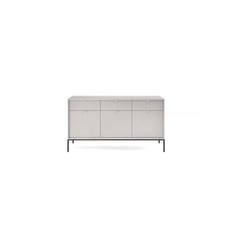Ashvik 154cm W 3 - Drawer Chest of Drawers, Grey