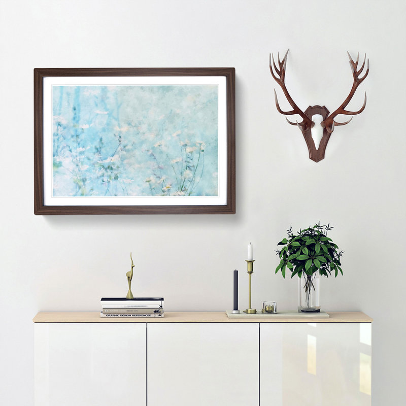 Pretty Flowers - Framed Print, 45cm H x 63cm W x 2cm D, Walnut Framed