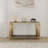 Aaradhya Wood Storage Console Table with Sturdy Metal Frame and Tempered Glass Top-1034306748