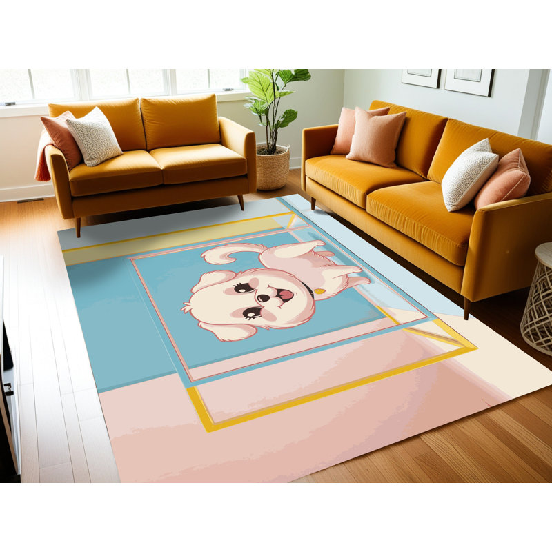 Tapis pour enfants mignons lavables Dakota Fields, Rectangle de 5 pi x 8 pi