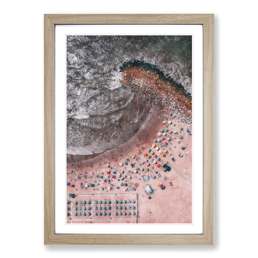 Mar Del Plata Beach in Argentina - Framed Print