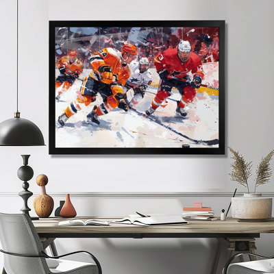 Hockey Players During Playoffs I  Sport Hockey Wall Art Print