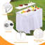 4 Ft Ice Cooler Folding Tables with Drain, Two-Tier Ice Bin Table with Removable Skirt, Portable Cold for Food Drinks Beverages，Party, Picnic, Camping, Wedding, BBQ