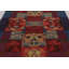 Vintage Swedish Rya Rug, Maximalist Ruby Red With Viking Medallions - Rug & Kilim