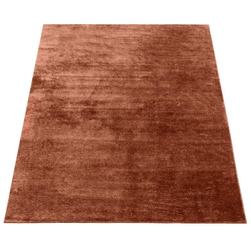 Soft Area Rug Cozy Low-Pile Rug Anti-Slip Solid Color Washable, Rectangle 6'7" x 9'2", Cooper