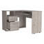 Bureau d'ordinateur en L gris à 2 tiroirs et 1 tablette-1218451969