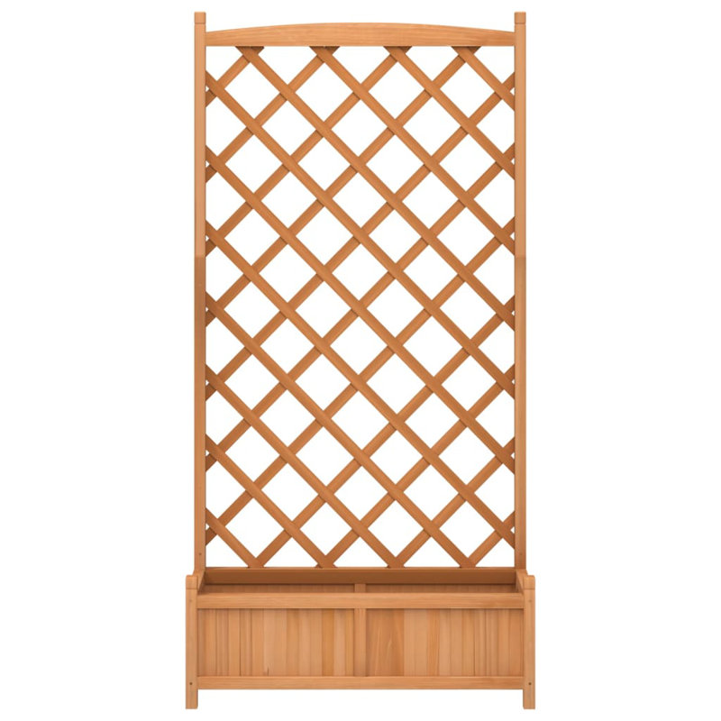 Wood Pot Planter, 70.9" H x 35.4" W x 13.8" D, Brown