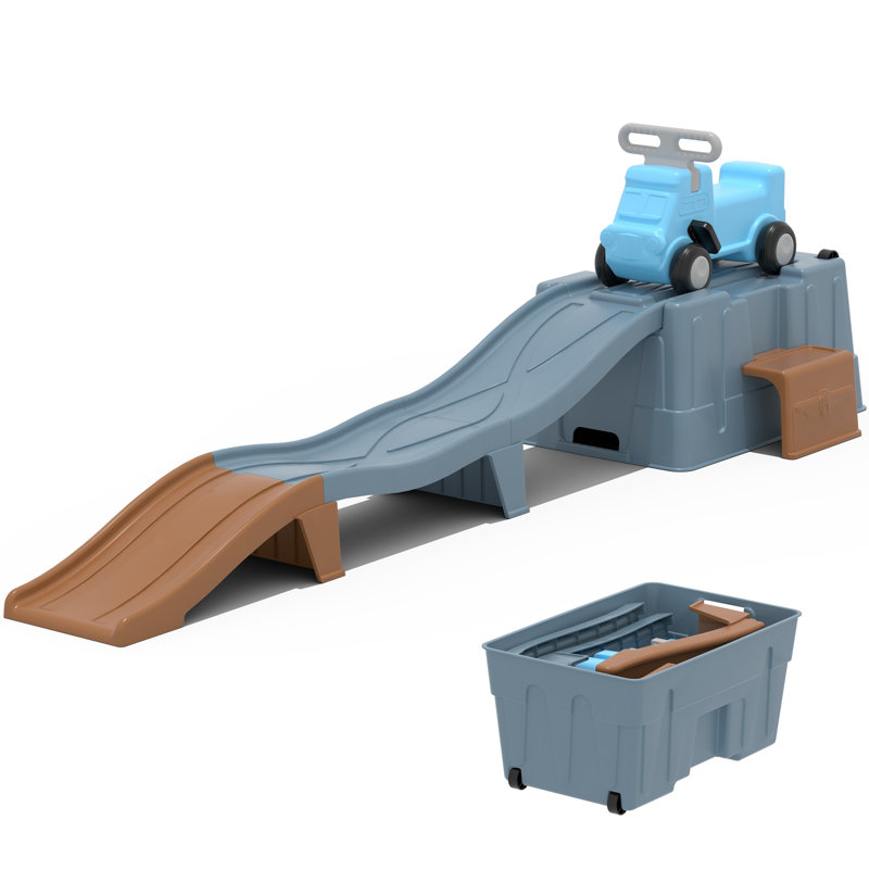 Haut et bas Roller Coaster Kids Ride On, Bleu/brun