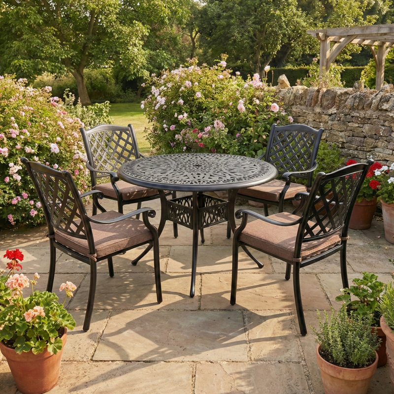4 - Person Patio Dining Set with Round Table