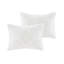 Housse de couette en coton chenille géométrique 3 pièces pour lit double / grand