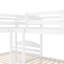 Lit superposé simple en L blanc avec lit gigogne. Structure solide en bois massif. Polyvalent pour des espaces de couchage supplémentaires. 6 ans et plus. Aucun sommier tapissier requis. Capacité de charge de 300 lb, gigogne, et chambres d'amis idéales et stables