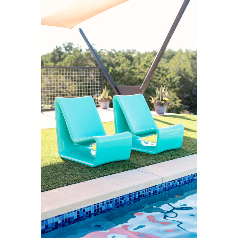 Loop Outdoor Lounge Chair, Seafoam Green