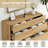 4-Piece Modern Bedroom Furniture Set, 94.5-Inch Dresser With 12 Drawers And 2 Nightstands With 2 Drawers, Bedroom Set Of 4-186258223