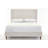 Hayden Upholstered Wingback Bed Size / Tall 54" Headboard Upholstered Queen Bed / Without Wooden Slats / Box Spring Request / Textured Ivory Canvas / Elegant Simplicity / Easy Assembly-347475626