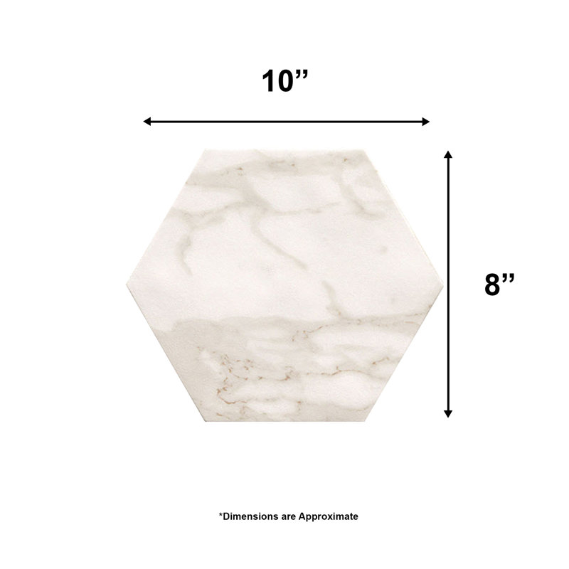 Roma 8 x 10" Hexagon Calacatta Gold Look Tile