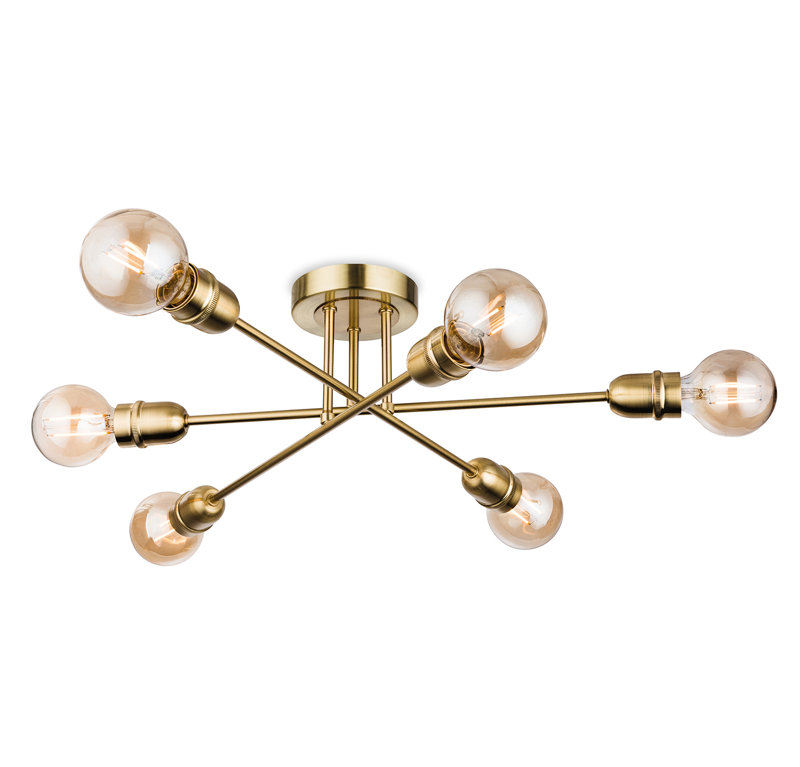 Flush Ceiling Fittings Flush Mount, Brushed Brass