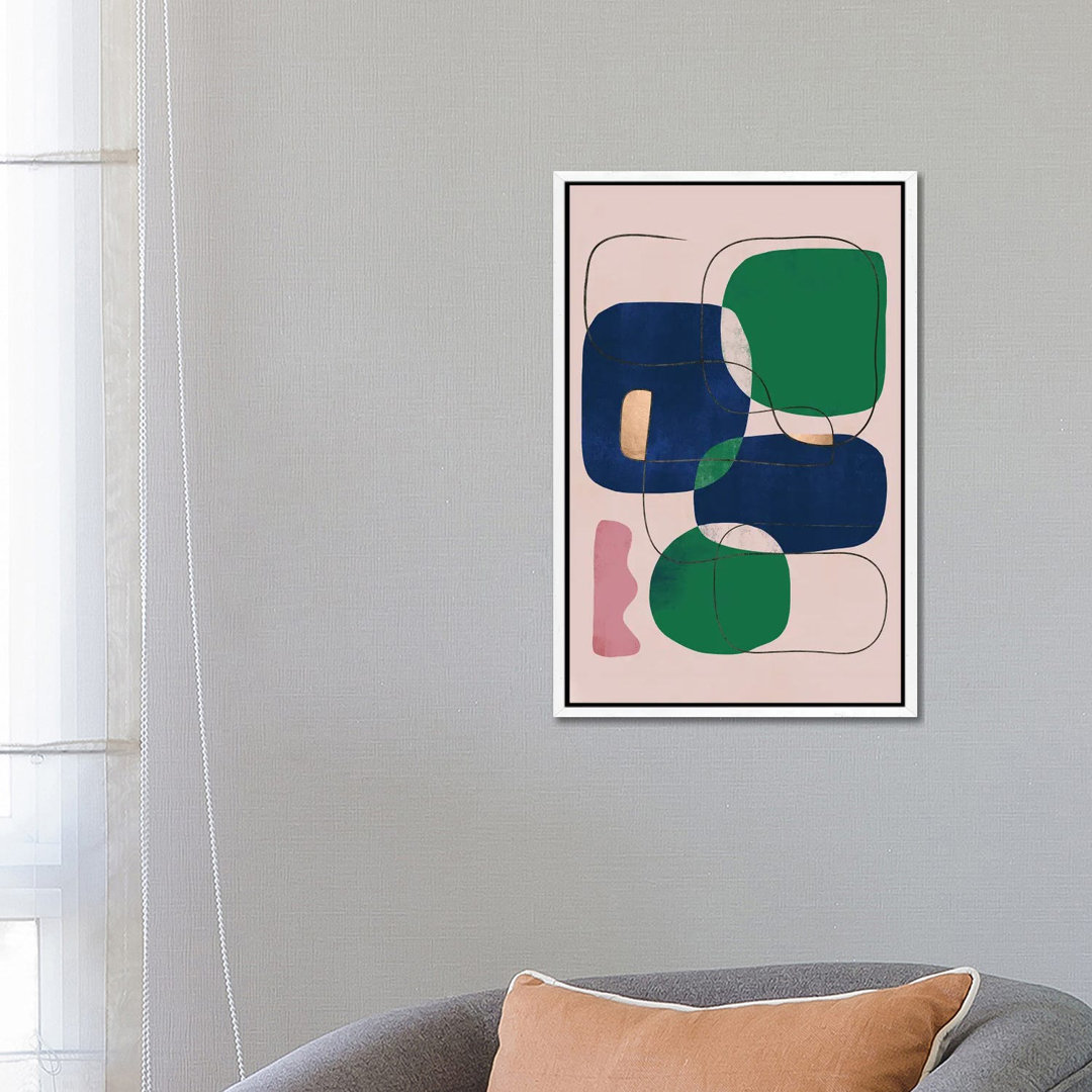 Abstrakter Achat Grün Geometrisch II von Helo Moraes - Galerie-verpackte Leinwand Giclée auf Leinwand