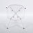 dining chair,set of 4,metal leg,plastic seat