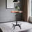Anayia Pine Round Solid Wood Top Metal Base Dining Table