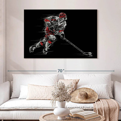 Accélérer le joueur de hockey