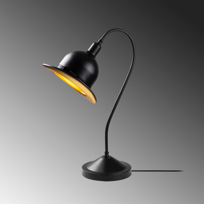 Lampe de bureau noire 17,72 po Keturah